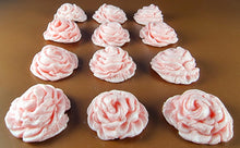 12 x Edible 3D 34mm large roses rose flowers icing toppers, cake cupcakes decorations T011