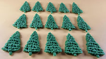 15 x Edible 3D 40mm Small Christmas Trees icing toppers, cake cupcakes decorations T049
