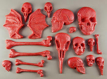 20 x Edible 3D 50mm Skull and Bones set icing toppers, cake cupcakes decorations T057