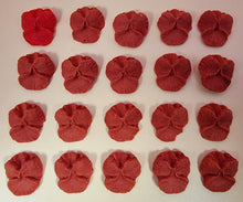 20 x Edible 3D 30mm violets violet flowers icing toppers, cake cupcakes decorations T003