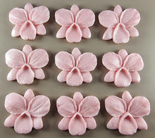 9 x Edible 3D 48mm Orchid, Orchids, flowers, flower, icing toppers, cake cupcakes decorations T038