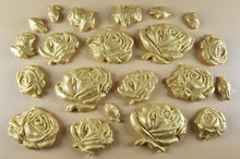 20 x Edible 3D 33mm Mixed Rose Set, icing toppers, cake cupcakes decorations T089