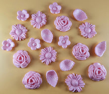 20 Piece Edible 3D Bouquet Flower set, icing toppers, cake cupcakes decorations T070