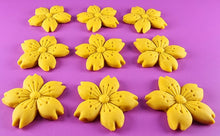 9 x Edible 3D 50mm Cherry Blossoms icing toppers, cake cupcakes decorations T052