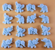 16 x Edible 3D 25mm Elephant Set, icing toppers, cake cupcakes decorations T071