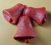 6 x Edible 3D 55mm Jingle Bells, Christmas icing toppers, cake cupcakes decorations T095