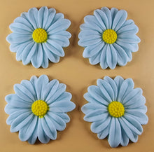 4 x Edible 3D 70mm Large Daisy Flowers icing toppers, cake cupcakes T122