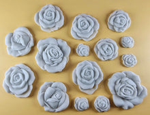 15 x Edible 3D Mixed Roses flowers Set, icing toppers, cake cupcakes decorations T077