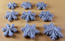 9 x Edible 3D 30mm Snowflakes Snow icing toppers, cake cupcakes decorations T063