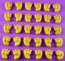 30 x Edible 3D 15mm Baby Feet icing toppers, cake cupcakes decorations T042