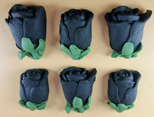 6 x Edible 3D 50mm Rose Buds icing toppers, cake cupcakes decorations T102