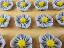 12 x Edible 3D 20mm flowers icing toppers, cake cupcakes decorations T105