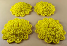 4 x Edible 3D 60mm Circle Rose Cluster flowers icing toppers, cake cupcakes decorations T107