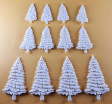 12 x Edible 3D 25mm Mixed Trees icing toppers, cake cupcakes decorations T046