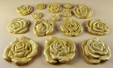 15 x Edible 3D Mixed Roses flowers Set, icing toppers, cake cupcakes decorations T077