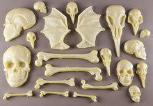 20 x Edible 3D 50mm Skull and Bones set icing toppers, cake cupcakes decorations T057