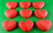 9 x Edible 3D 40mm Hearts icing toppers, cake cupcakes decorations T060