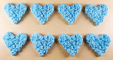 8 x Edible 3D 45mm Heart Clusters, icing toppers, cake cupcakes decorations T094
