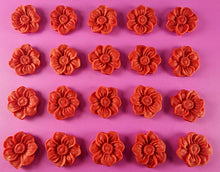 20 x Edible 3D 22mm flower flowers icing toppers, cake cupcakes decorations T025