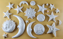 20 x Edible 3D 45mm Moon, Sun and Star Set, icing toppers, cake cupcakes decorations T090