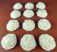 12 x Edible 3D 34mm large roses rose flowers icing toppers, cake cupcakes decorations T011