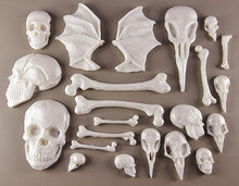20 x Edible 3D 50mm Skull and Bones set icing toppers, cake cupcakes decorations T057