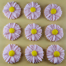 12 x Edible 3D 35mm Daisies Daisy flowers icing toppers, cake cupcakes T118