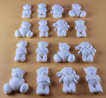 16 x Edible 3D 30mm Teddy Teddybear Set, icing toppers, cake cupcakes decorations T072