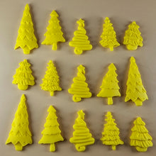 15 x Edible 3D 45mm Christmas Trees, icing toppers, cake cupcakes decorations T088