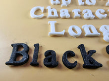 25 x Edible 3D Personalized Times New Roman Font, icing toppers, cake cupcakes decorations T083