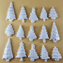 15 x Edible 3D 45mm Christmas Trees, icing toppers, cake cupcakes decorations T088