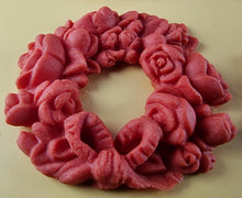 4 x Edible 3D 60mm Rose Wreaths, icing toppers, cake cupcakes decorations T086