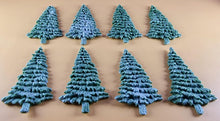 12 x Edible 3D 50mm Medium Christmas Trees icing toppers, cake cupcakes decorations T048