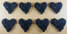 8 x Edible 3D 45mm Heart Clusters, icing toppers, cake cupcakes decorations T094