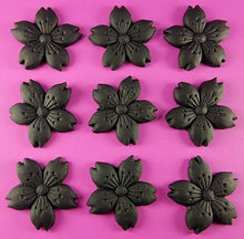 9 x Edible 3D 50mm Cherry Blossoms icing toppers, cake cupcakes decorations T052