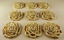 9 x Edible 3D 40mm Rose Flowers icing toppers, cake cupcakes T130