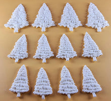 12 x Edible 3D 25mm Mixed Trees icing toppers, cake cupcakes decorations T046