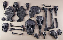 20 x Edible 3D 50mm Skull and Bones set icing toppers, cake cupcakes decorations T057