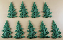 9 x Edible 3D 60mm High Detail Trees Set icing toppers, cake cupcakes T113