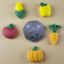 20 x Edible 3D 18mm Mixed Vegetables icing toppers, cake cupcakes decorations T100