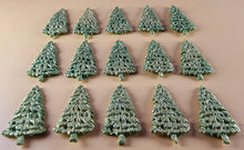 15 x Edible 3D 40mm Small Christmas Trees icing toppers, cake cupcakes decorations T049