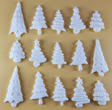 15 x Edible 3D 45mm Christmas Trees, icing toppers, cake cupcakes decorations T088