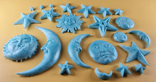 20 x Edible 3D 45mm Moon, Sun and Star Set, icing toppers, cake cupcakes decorations T090