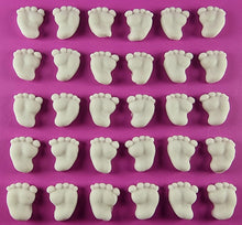 30 x Edible 3D 15mm Baby Feet icing toppers, cake cupcakes decorations T042