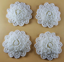 4 x Edible 3D 60mm Circle Rose Cluster flowers icing toppers, cake cupcakes decorations T107