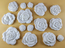 15 x Edible 3D Mixed Roses flowers Set, icing toppers, cake cupcakes decorations T077