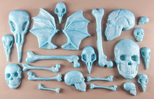 20 x Edible 3D 50mm Skull and Bones set icing toppers, cake cupcakes decorations T057