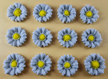12 x Edible 3D 22mm flowers icing toppers, cake cupcakes decorations T104