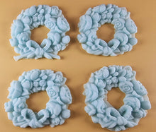 4 x Edible 3D 60mm Rose Wreaths, icing toppers, cake cupcakes decorations T086