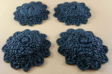 4 x Edible 3D 60mm Circle Rose Cluster flowers icing toppers, cake cupcakes decorations T107